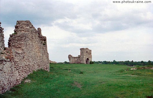  die Stadt Kremenets. Die Reste der Festung auf dem Berg des Gutscheines
Gebiet Ternopol 