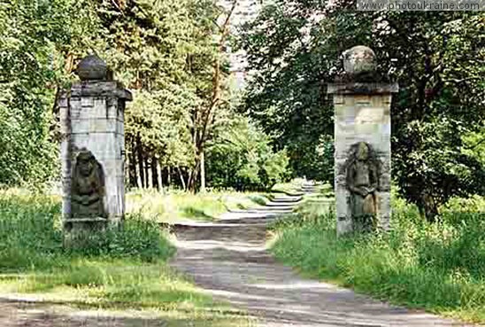 Village Volodymyrivka. Gate of country estate Kharkiv  Region Ukraine photos