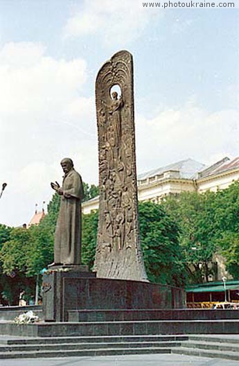 City Lviv. Monument to Taras Shevchenko Lviv Region Ukraine photos