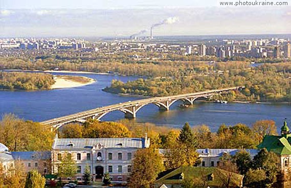 Metro bridge Kyiv City Ukraine photos