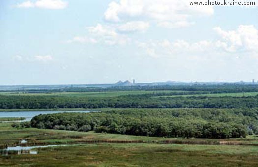  die Chaussee Druzhkovka - Donezk. Donbassky die Landschaft
Gebiet Donezk 