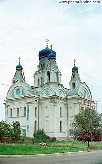 Small town Bilovodsk. Trinity Church Luhansk Region Ukraine photos