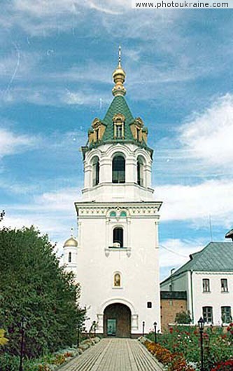  das Dorf Winter-. Svjatogorsky das Kloster, der GlokentUrm
Gebiet Wolynsk 