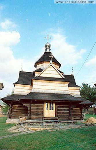 Small town Vorokhta. Nativity Church Ivano-Frankivsk Region Ukraine photos