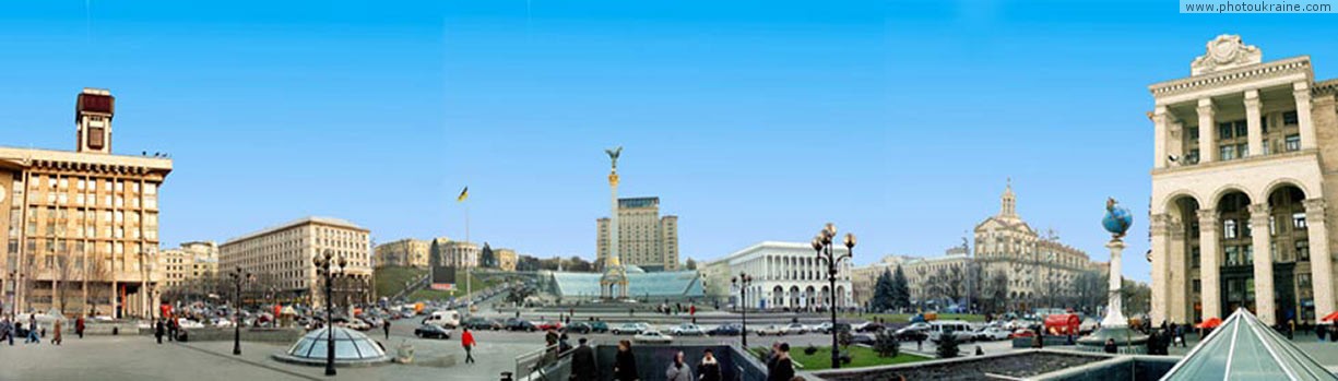 Independence Square Kyiv City panorama   photo ukraine