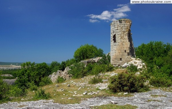 Ruins of Suiren fortress tower Autonomous Republic of Crimea Ukraine photos
