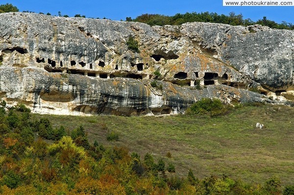 Ruins of cave monastery Chilter-Marmara Autonomous Republic of Crimea Ukraine photos