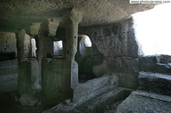 One of Tepe-Kermen caves Autonomous Republic of Crimea Ukraine photos