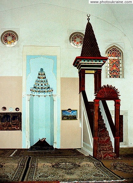 Yevpatoria. Detail of interior DzumaDzami mosque Autonomous Republic of Crimea Ukraine photos