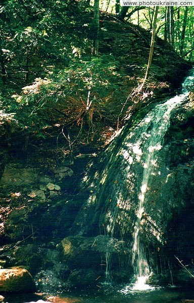 Crimean Reserve. Waterfall in upper river Uzen-Bash Autonomous Republic of Crimea Ukraine photos