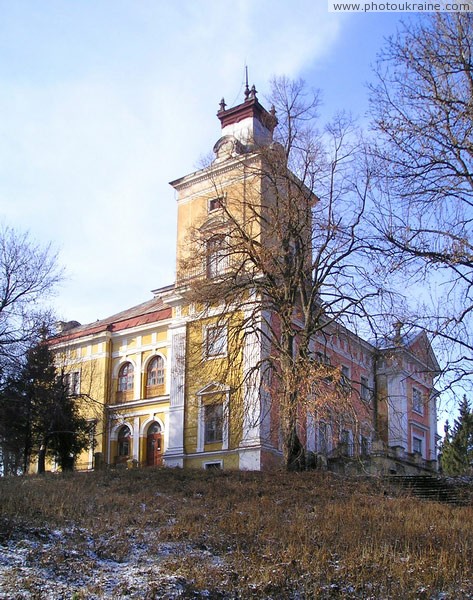 Verhivka. Highest square tower of palace Vinnytsia Region Ukraine photos