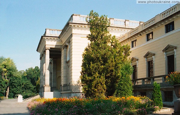 Nemyriv. Portico front facade of palace Scherbatova Vinnytsia Region Ukraine photos
