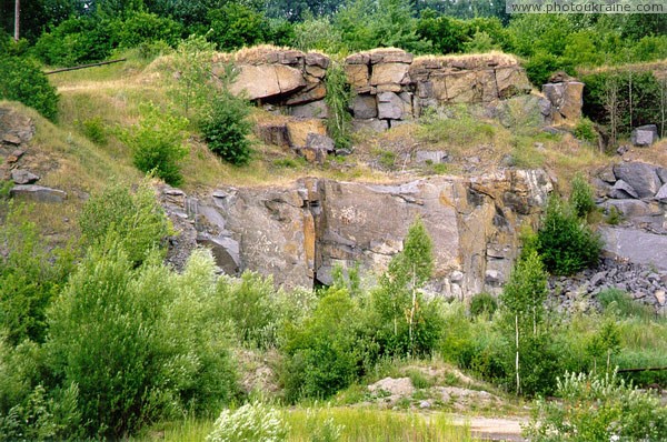 Zhezheliv. Deserted station granite quarry Vinnytsia Region Ukraine photos