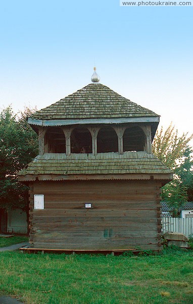 Holoby. Bell tower of George church is much older than temple Volyn Region Ukraine photos