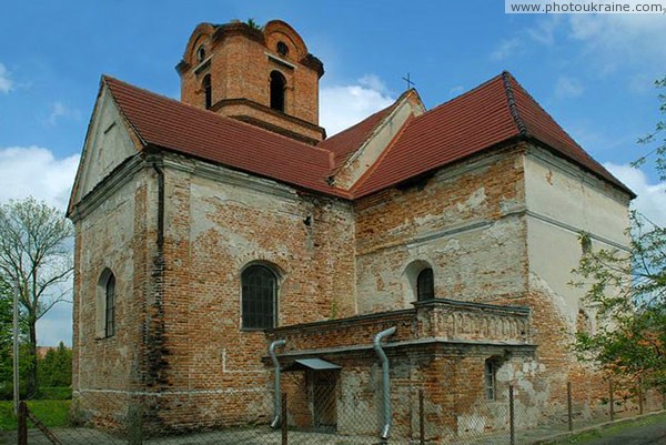 Holoby. Rear facade of Michael church Volyn Region Ukraine photos