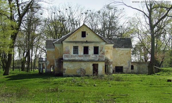 Holoby. Side elevation of manor house of Vilgov Volyn Region Ukraine photos