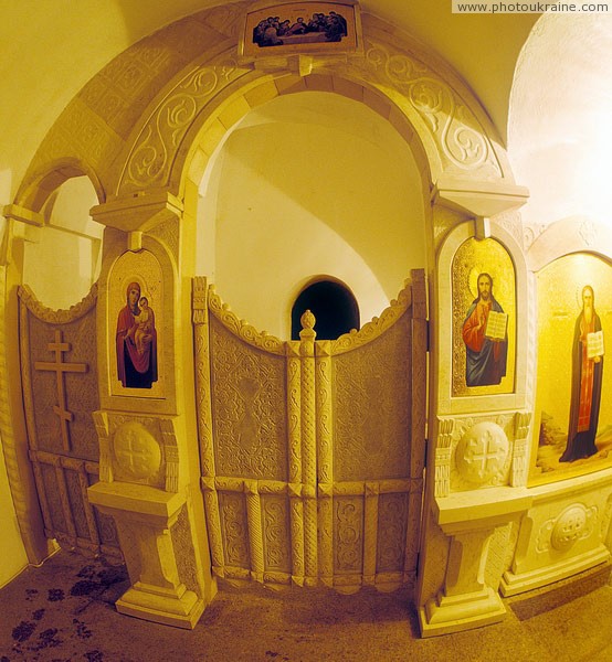 Zymne. Entrance to cave, which began with monastery Volyn Region Ukraine photos