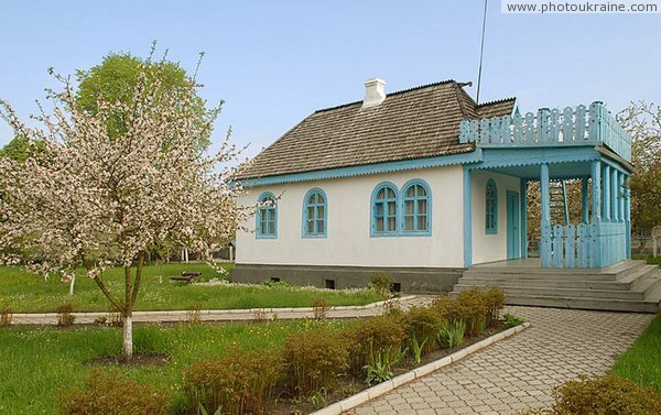 Kolodyazhne. White house of museum L. Ukrainka Volyn Region Ukraine photos