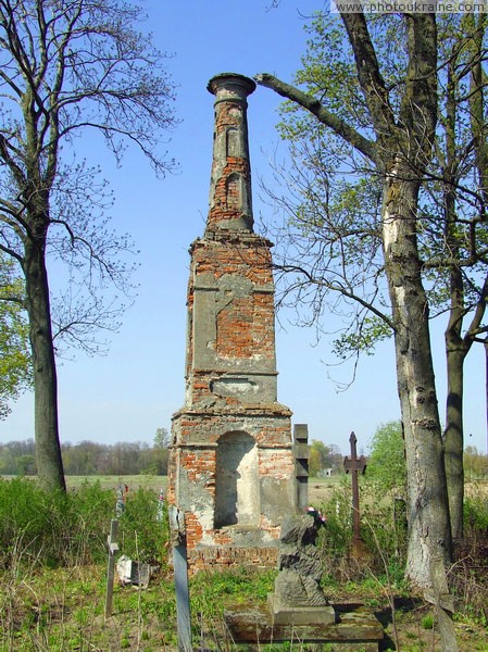 Lukiv. Cemetery old monument Volyn Region Ukraine photos