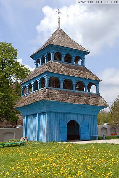 Lukiv. Wooden bell tower Volyn Region Ukraine photos