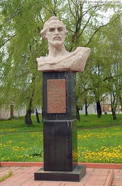Lyuboml. Monument to founder of town Volyn Region Ukraine photos