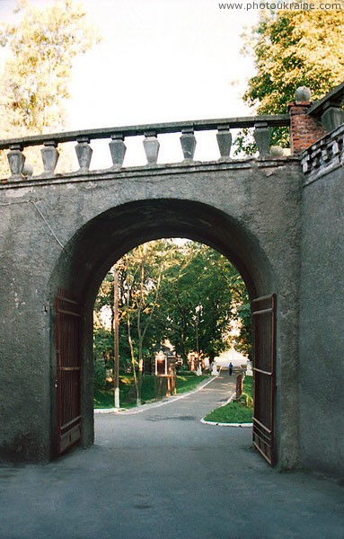 Olyka. Outside castle gates Radzivil Volyn Region Ukraine photos