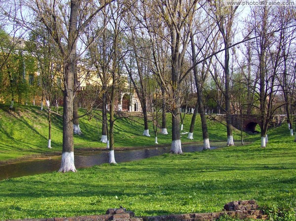 Olyka. Defense moat of castle Radzivil Volyn Region Ukraine photos
