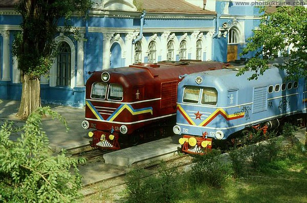 Dnipropetrovsk. Locomotives of Children's Railway Dnipropetrovsk Region Ukraine photos