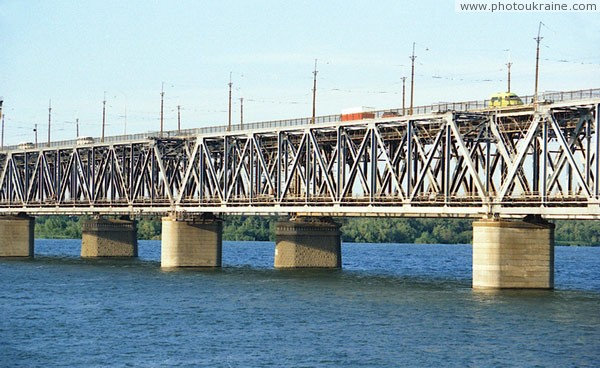Dnipropetrovsk. Intricacies of Amur bridge Dnipropetrovsk Region Ukraine photos