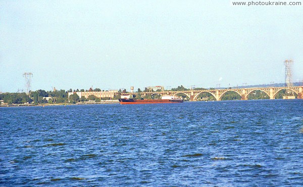 Dnipropetrovsk. Dry cargo ship on Dnieper Dnipropetrovsk Region Ukraine photos