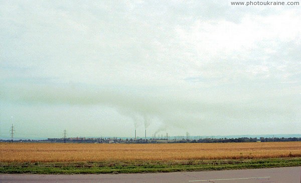 Dnipropetrovsk. Smoky southern suburbs Dnipropetrovsk Region Ukraine photos