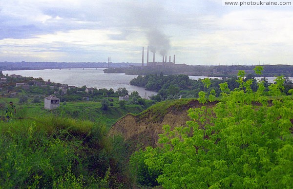 Stari Kodaky. Dnieper ravine and Steel plant Dnipropetrovsk Region Ukraine photos