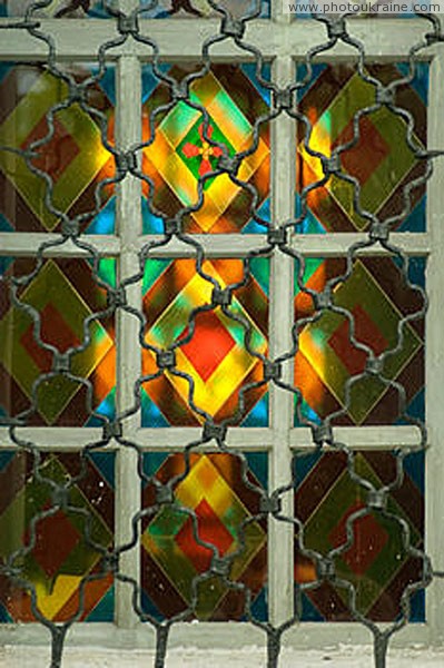 Kytayhorod. Slatted stained glass of Holy Assumption Church Dnipropetrovsk Region Ukraine photos