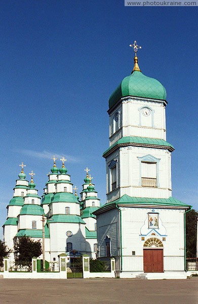Novomoskovsk. Wooden Trinity Cathedral and Bell Tower Dnipropetrovsk Region Ukraine photos