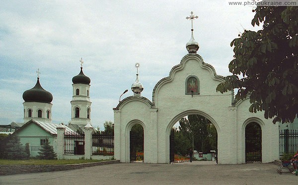 Nikopol. Main gates of Savior Transfiguration Cathedral Dnipropetrovsk Region Ukraine photos