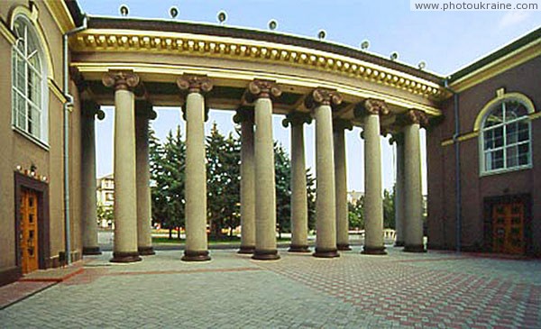Kryvyi Rih. Inner courtyard and colonnade of Metallurgists palace Dnipropetrovsk Region Ukraine photos
