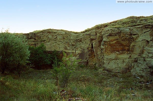 Kostiantynivka. Araucariaceae sandstone outcrop Donetsk Region Ukraine photos