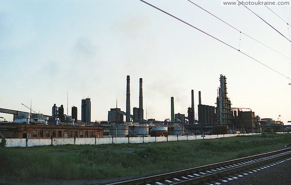 Makiivka. Silhouette Makiivka smelter Donetsk Region Ukraine photos