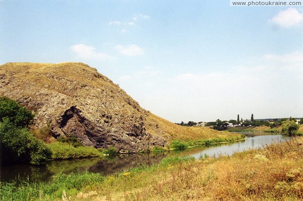 Rozdolne. River bends around Kalmius Paleozoic volcano Donetsk Region Ukraine photos