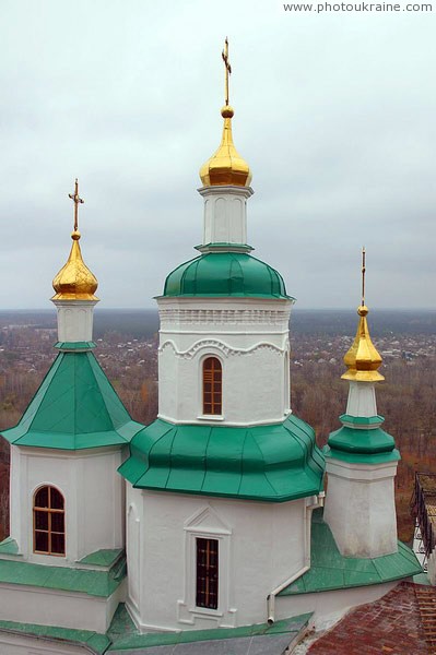 Sviatogirska lavra. Nicholas church and Sviatogirsk Donetsk Region Ukraine photos