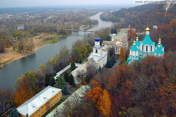 Sviatogirska lavra. Autumn lavra Donetsk Region Ukraine photos