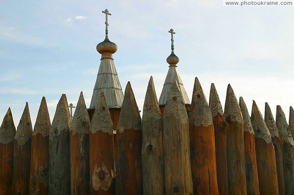 Sviatogirska lavra. Peaked hermitage palisade Donetsk Region Ukraine photos