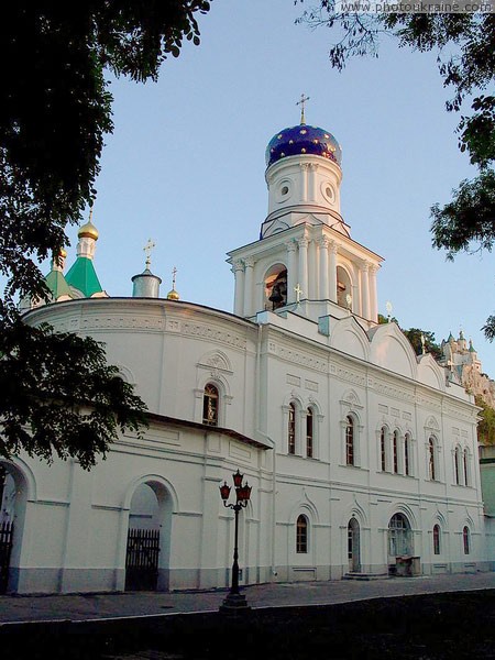 Sviatogirska lavra. Pokrovsky church and belfry Donetsk Region Ukraine photos