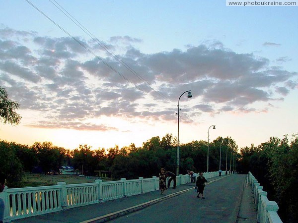 Sviatogirska lavra. Bridge over Siverskyi Donets river Donetsk Region Ukraine photos