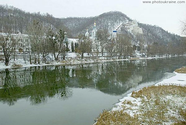 Sviatogirska lavra. Holy places in winter Donetsk Region Ukraine photos