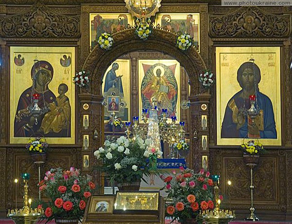 Sviatogirska lavra. Over the altar's gate Donetsk Region Ukraine photos