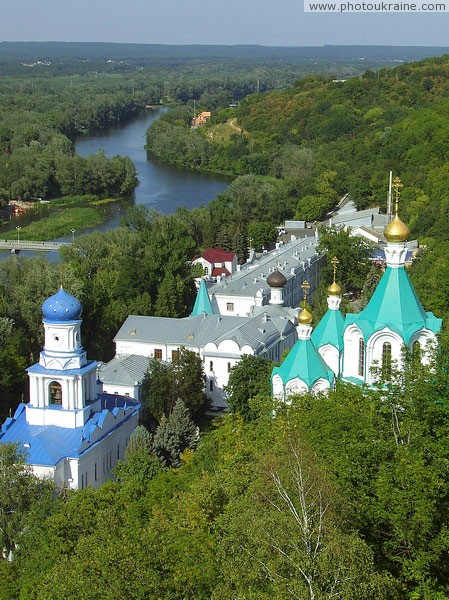 Sviatogirska lavra. Shrine of river Donetsk Region Ukraine photos