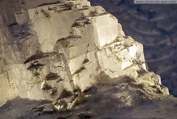 Soledar. Huge crystal of rock salt Donetsk Region Ukraine photos