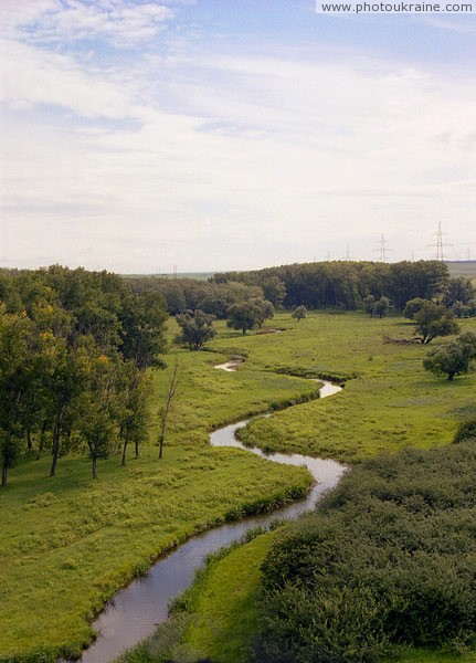 Meander river Small Kalchyk Donetsk Region Ukraine photos