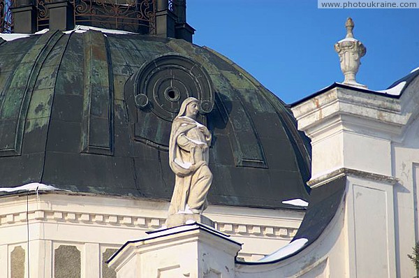 Berdychiv. Fragment of decoration of facade of church Zhytomyr Region Ukraine photos